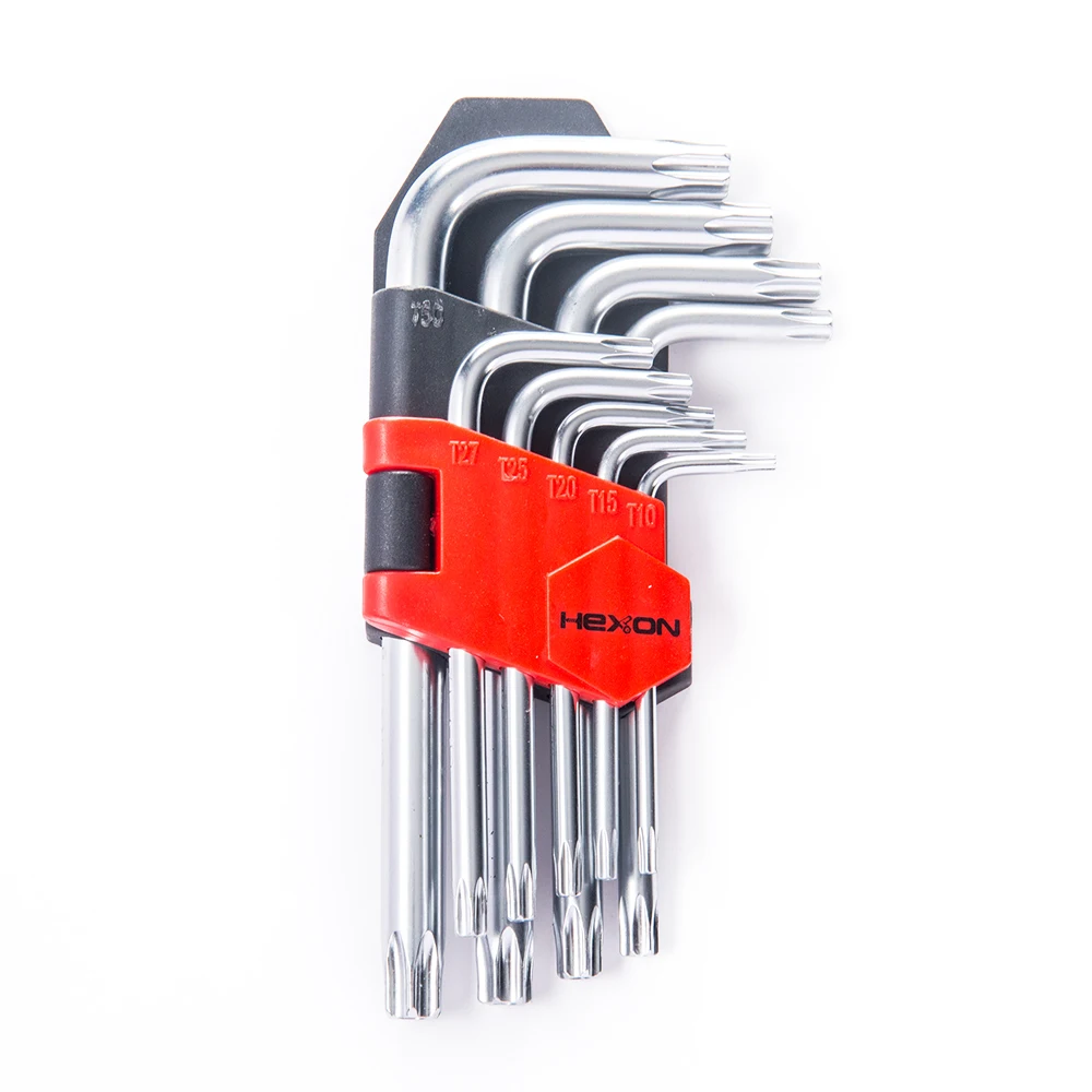 9pcs Multi Bike Bicycle Repair Hand Tool Kit Metric SAE Inch Size L Shape Tamperproof Allen Star Torx Key Wrench Set