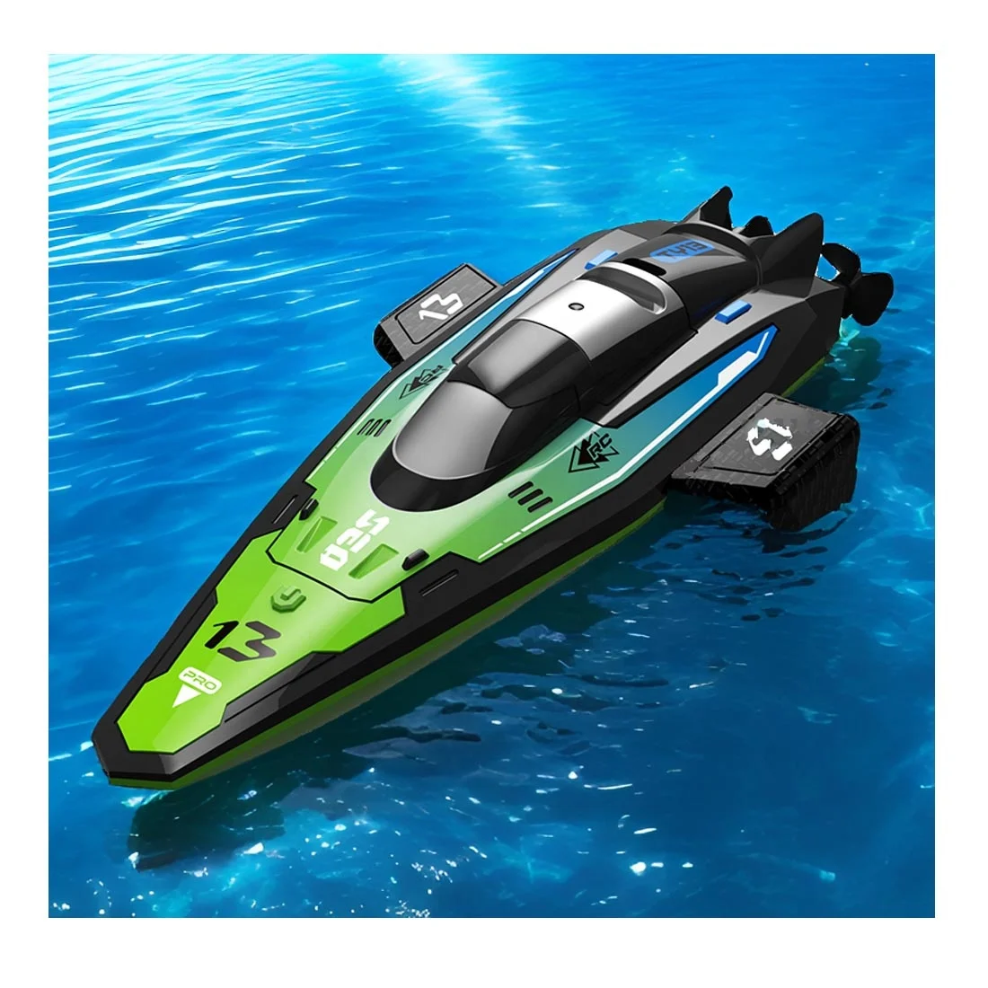 KK New Mini High Speed Remote Control Boat Toy,Rc Swimming Pool Boat With Rechargeable Battery,2.4G Fast Toy Boat for Children