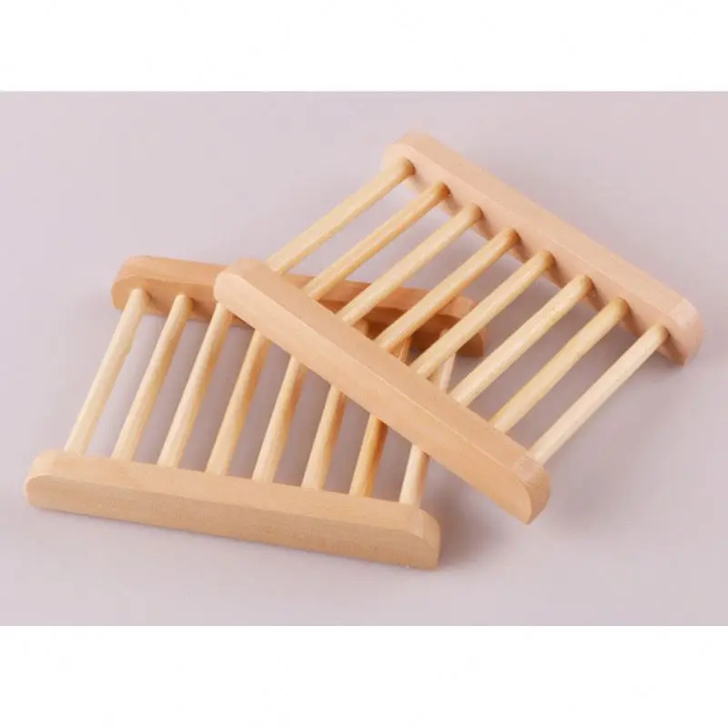 Natural Bamboo Wooden Soap Dishes Wooden Soap Tray Holder Storage Soap Rack Plate Box Container for Bath Shower Bathroom