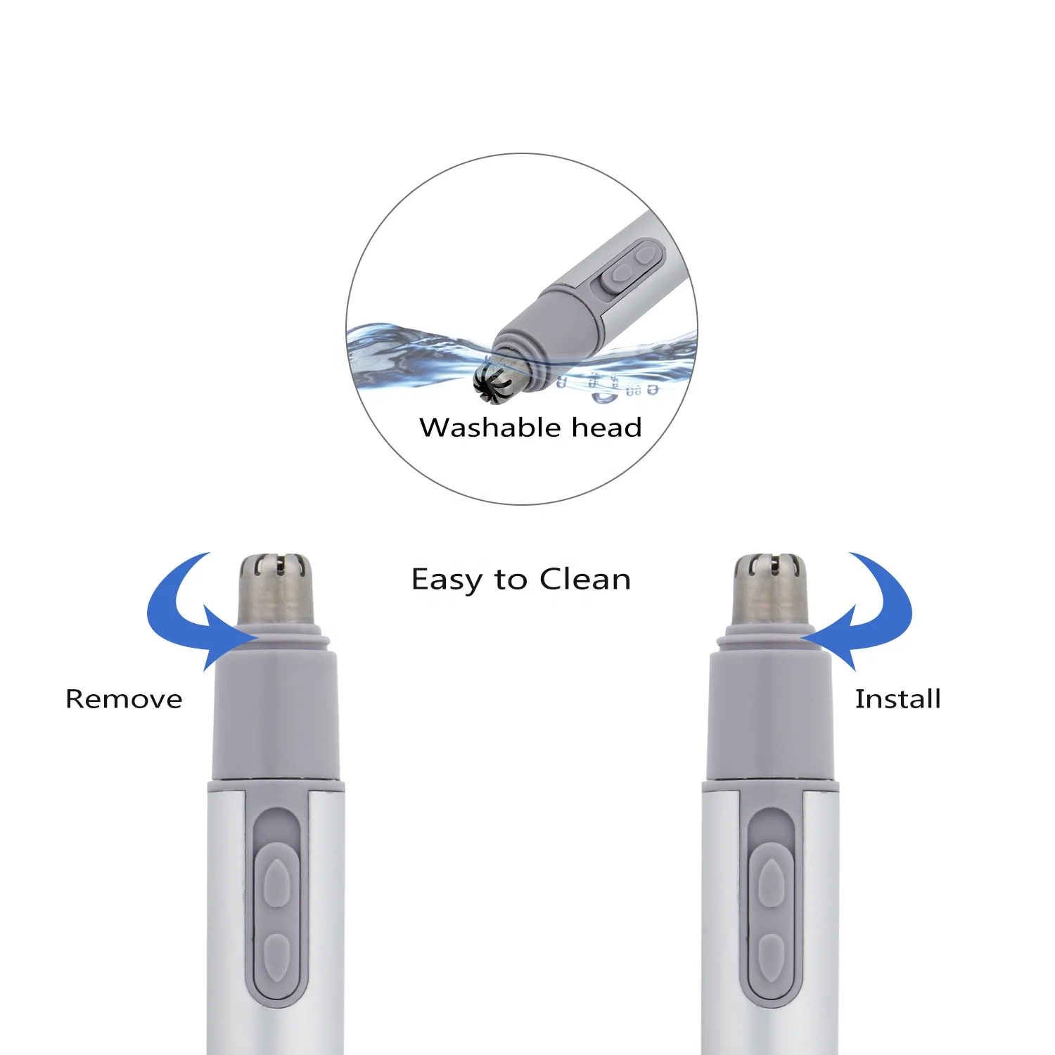Nose & Ear Hair Trimmer Electric Nose Hair Trimmer Travel Mini Nose Hair Groomer AE-822