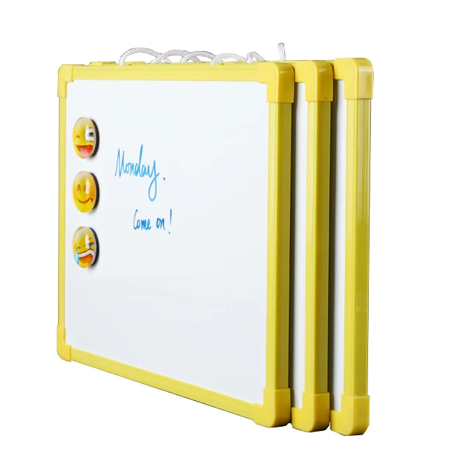 Popular Style Assorted Colored Soft Frame Custom Logo No Ghost Portable Magnetic Dry Erase Whiteboard For Kids Studying
