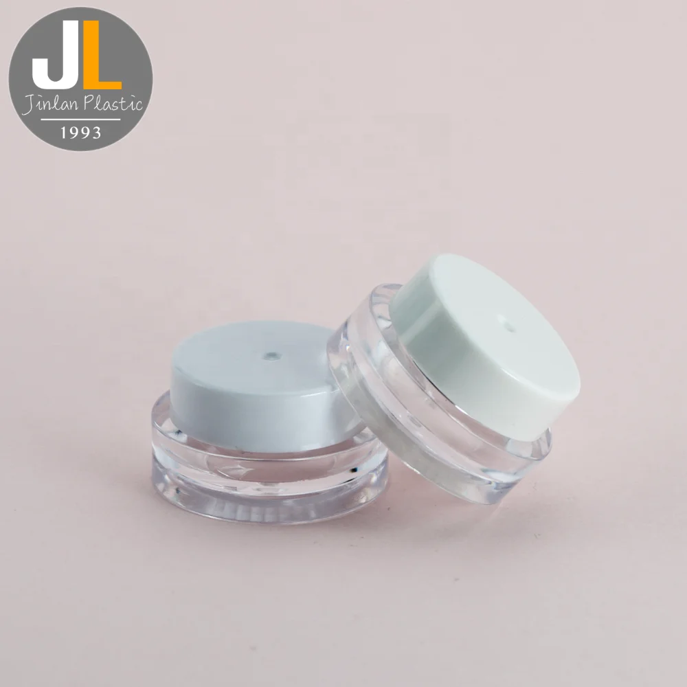 Low Moq Round Cosmetic Packaging Gold Skin Care Cream Container 3g Double wall Cosmetic Jar