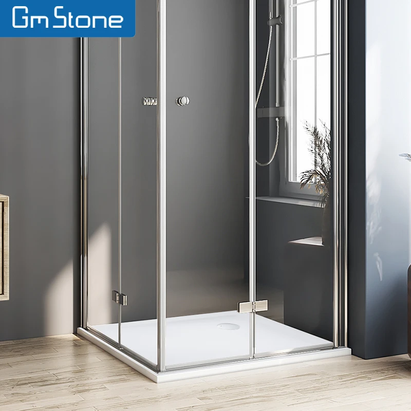 Hot Selling Modern White Acrylic Artificial Stone Durable Solid Surface Anti-Slip Rectangle Shower Tray Base Resin for Hotels