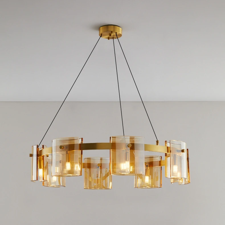 Black Gold Led Pendant Light Nordic Design Modern Luminous Lamp Lighting