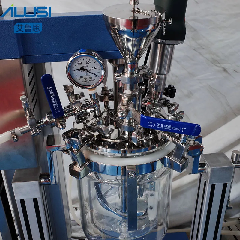 Upgradable Laboratory oil heating homogenizer paste vacuum emulsion mixer washing cosmetics face cream vacuum mixing equipment