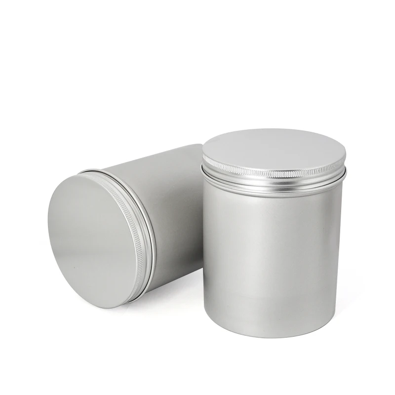 750ml Factory Price Tea Tin Metal Tin Container Screw Lid Metal Canisters Aluminum Cans Tea Canisters with Sealed Screw Lid