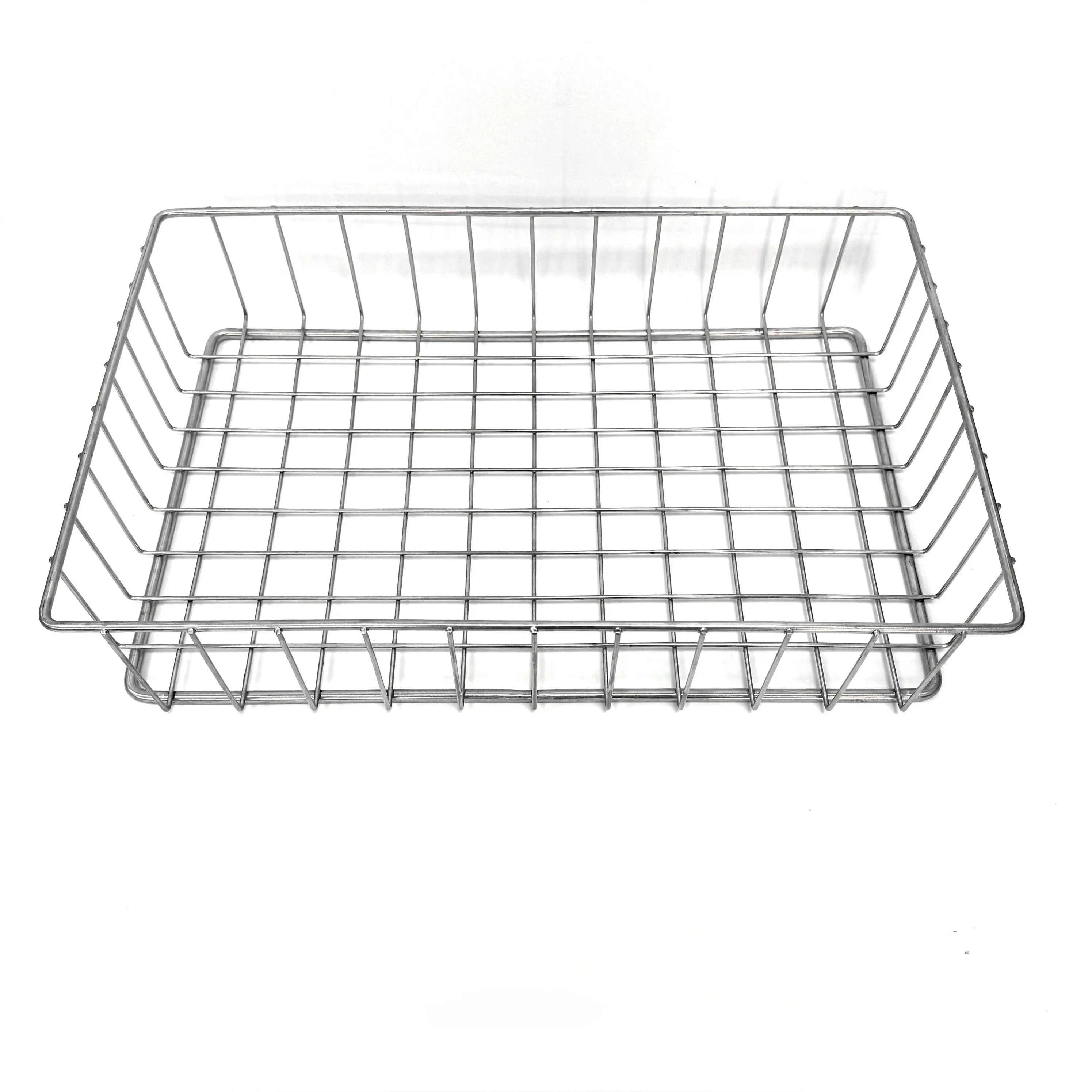Wholesales Price Fruit Vegetable Wrought Iron Laundry Basket Modern Rectangle Wire Vintage Kitchen Metal Storage Basket