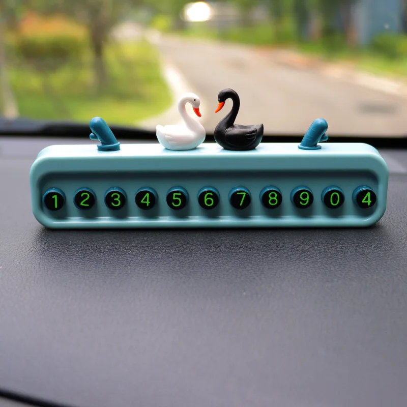 Temporary Parking Number Plate Mobile Number Plate Creative Car Interior Products Stop Sign Cute Personality