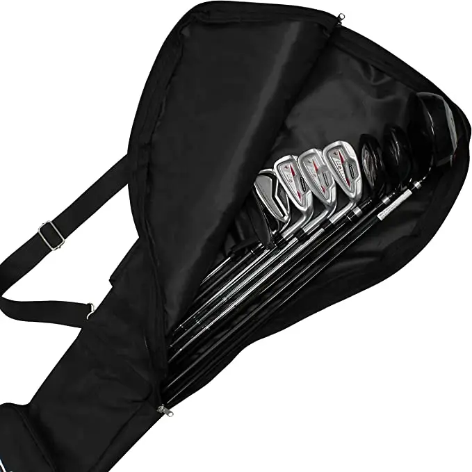 Foldable Golf Club Carry Bag Portable Sunday Pencil Bag Lightweight Waterproof Training Case