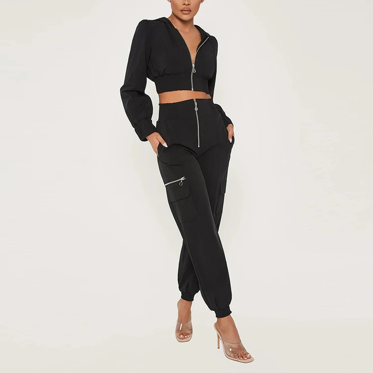 wholesale designer women sweatsuit windbreaker jogger tracksuit custom logo fitness sportswear nylon suits set training wear