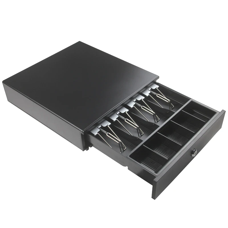 Wholesale sales supermarket cashier cash box 330mm small cash box ,factory supply pos cash drawer
