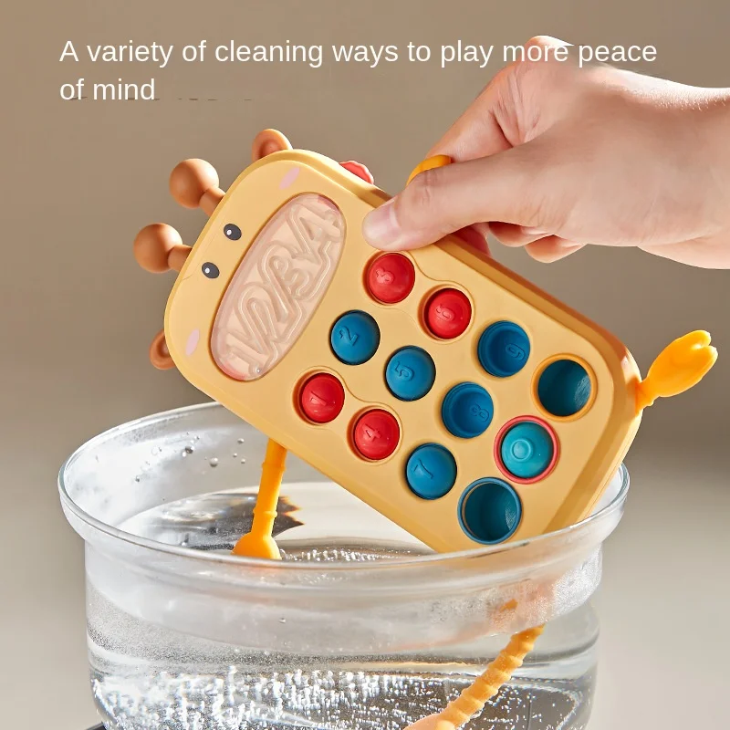 Zhiqu Baby Lala Music Early Education Toys Cute Plastic Whale Soft Finger Press Digital Cognition Maze Soothing Baby Toys