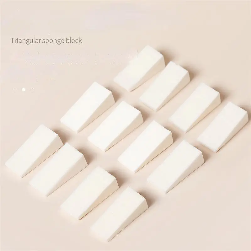 White latex sponge Foam cosmetic wedges Nail Art Soft Sponge Polish Transfer DIY Manicure Tool triangle wedge makeup sponge