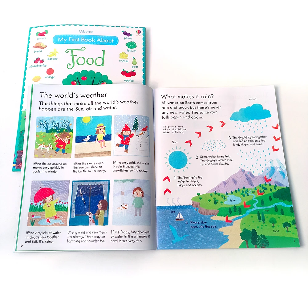 Best-selling kindergarten education toys kids book montessori Our World handmade sticker book picture book