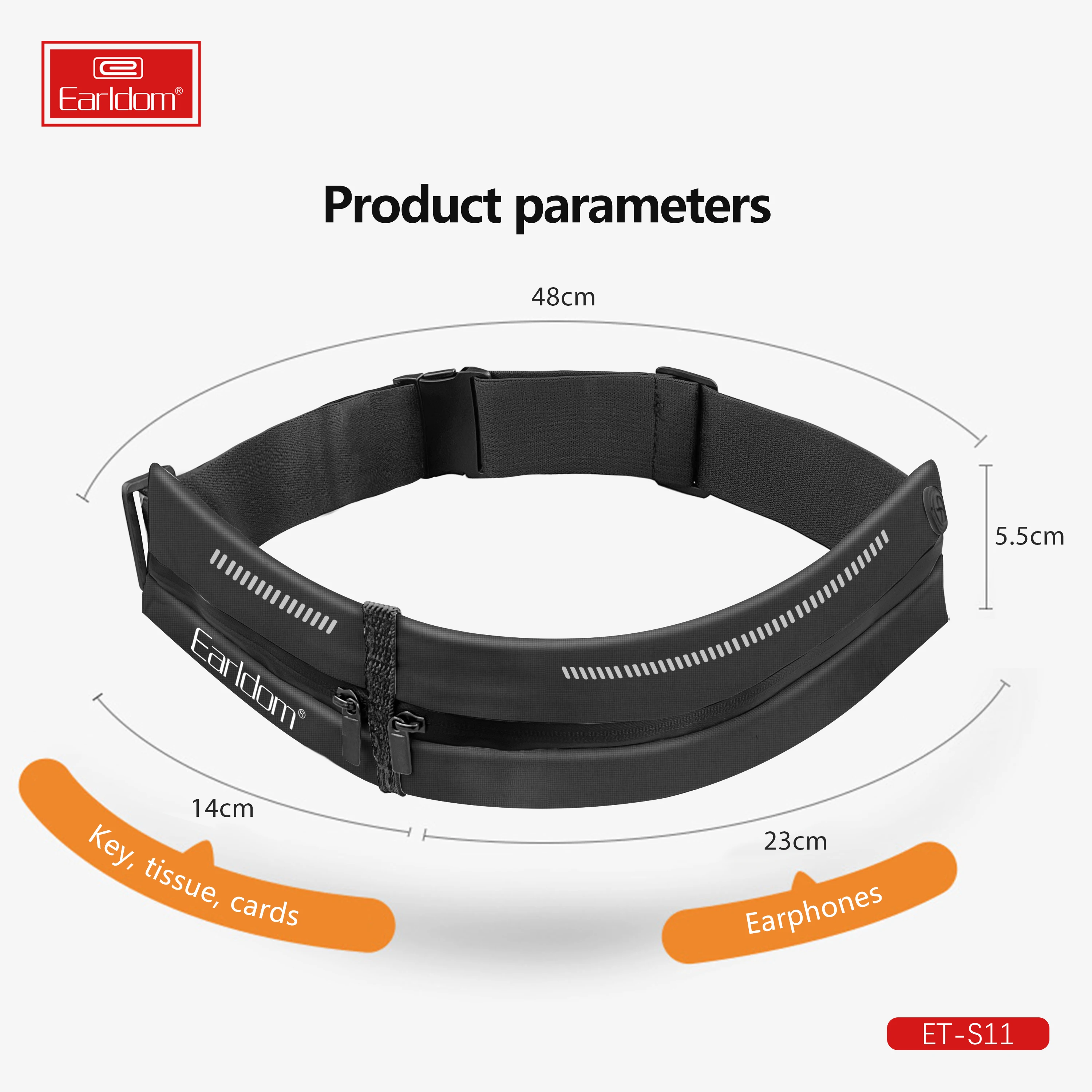 Earldom Waist Bag Pack Outdoor Sports Belt Bag Night Warning Visible Fanny Pack belt bags for women