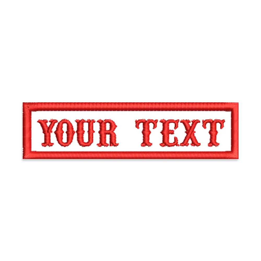Custom Text Embroidery Name Patch Iron on Sew on Embroidered Badge for Clothing Garment