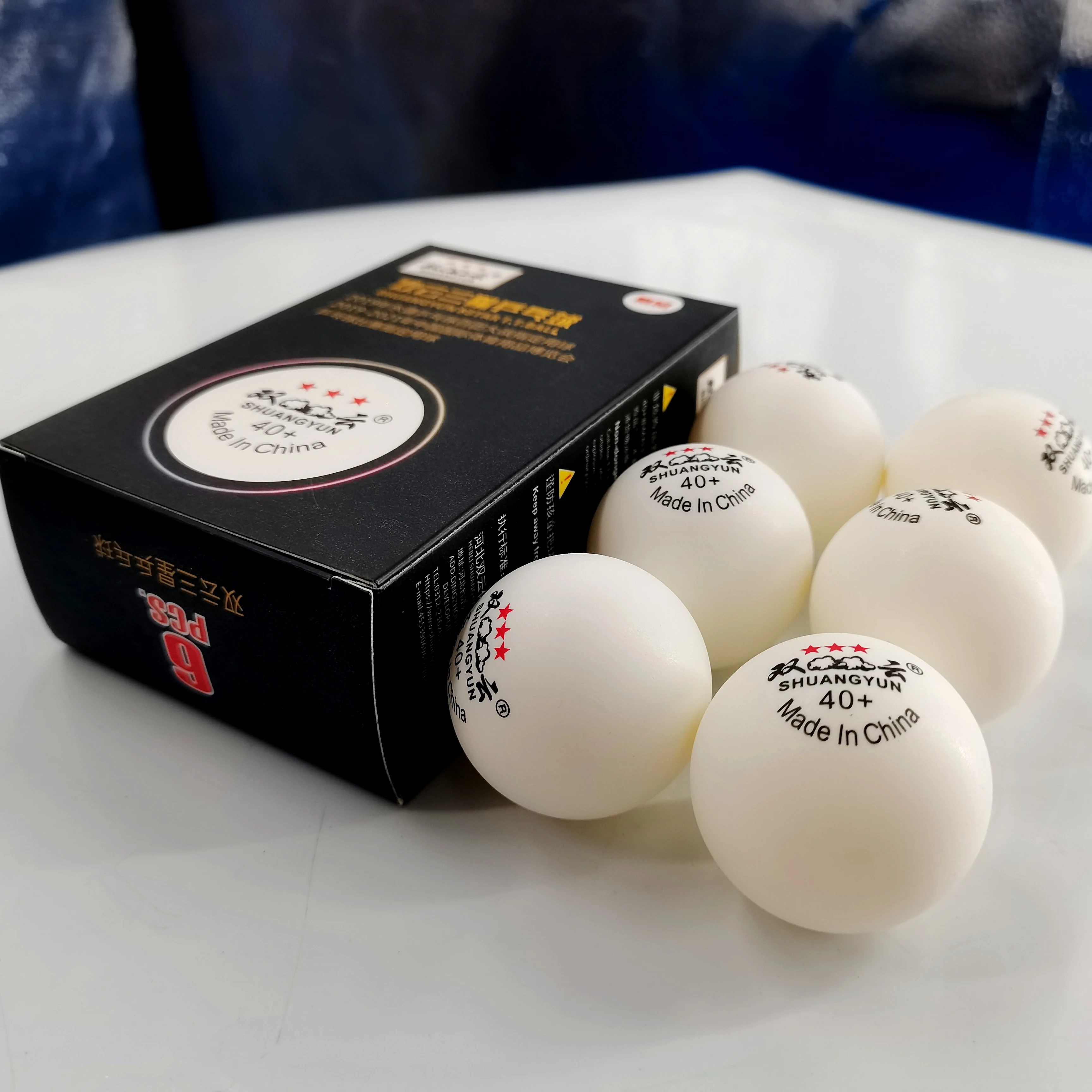 Custom Logo Strong elasticity Pingpong ABS 3 Star Table Tennis Balls