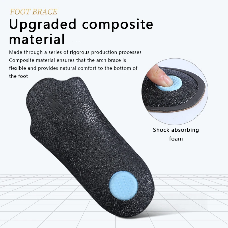 1Pair Leather Orthopedic Insoles Arch Support Insole Flat Feet Plantar Fasciitis Shoe Pads Quality Leather Deodorising Shoe Sole