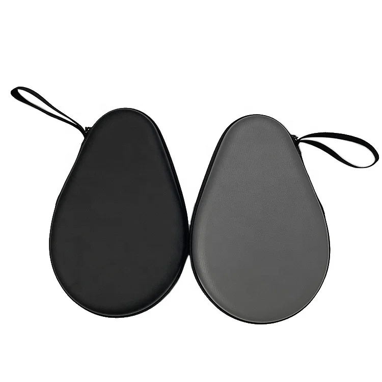 Wholesale Dustproof Custom Portable PU Leather EVA Table Tennis Racket Bat Bag Pingpong Case For 4 Rackets