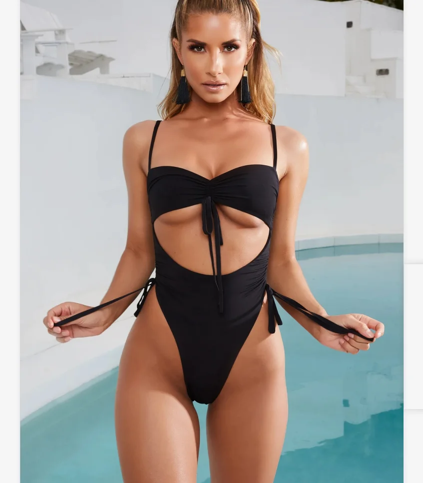 Customized Logo 5 Star Animal Bikinis Swimwear One Piece Hollow Out Bathing Suit For Women