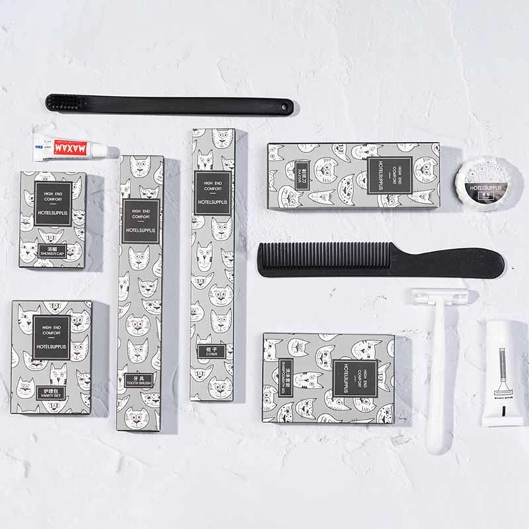 Various types of low price biodegradable hotel amenities wholesale disposable toiletry kit