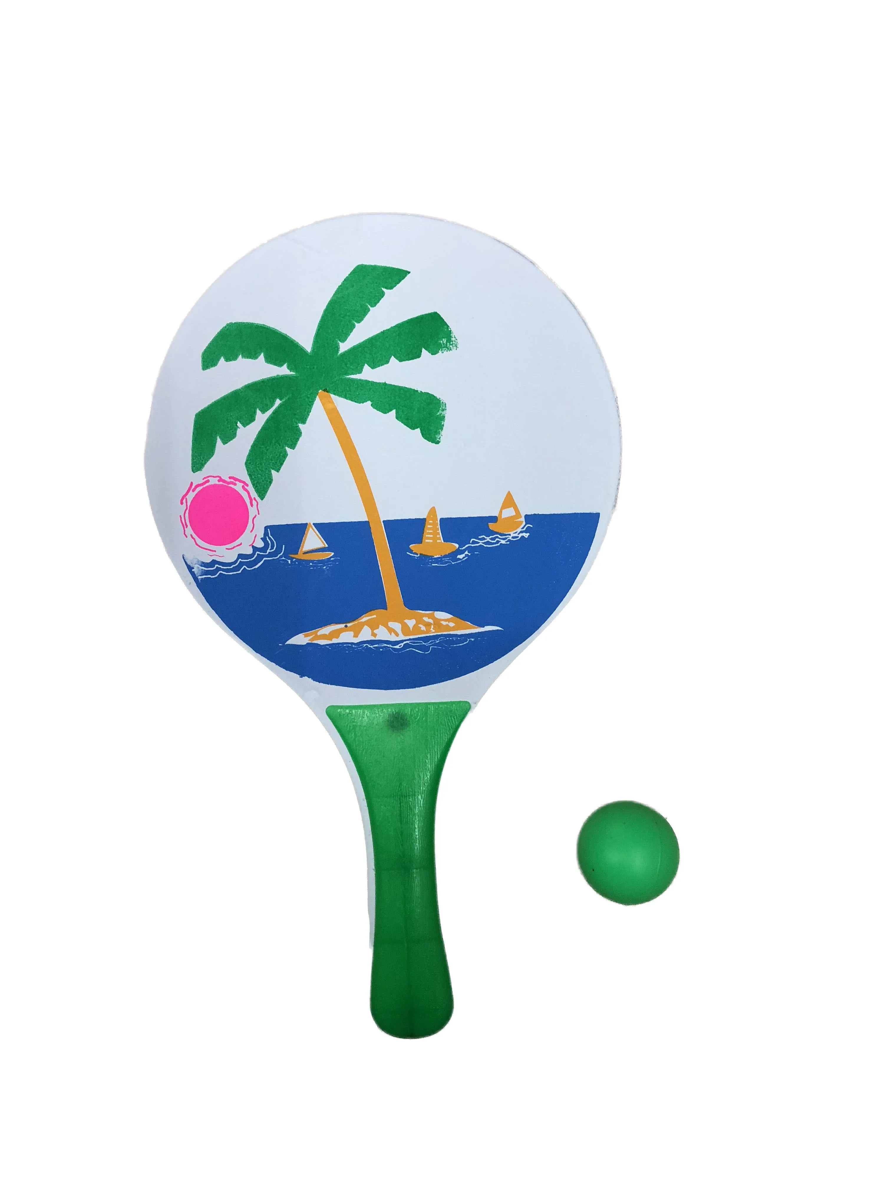 Wholesale Price Customized Wooden Beach Tennis Racket Beach Paddle Training Outdoor Sports For Kids