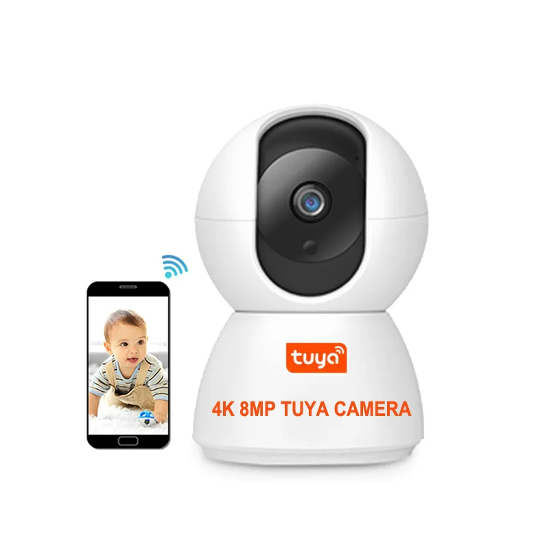 HD IP Baby Monitor Indoor 4K  8MP WiFi Camera Internet CCTV Security 360 Starlight Night Vision Smart Tuya Mini Camera