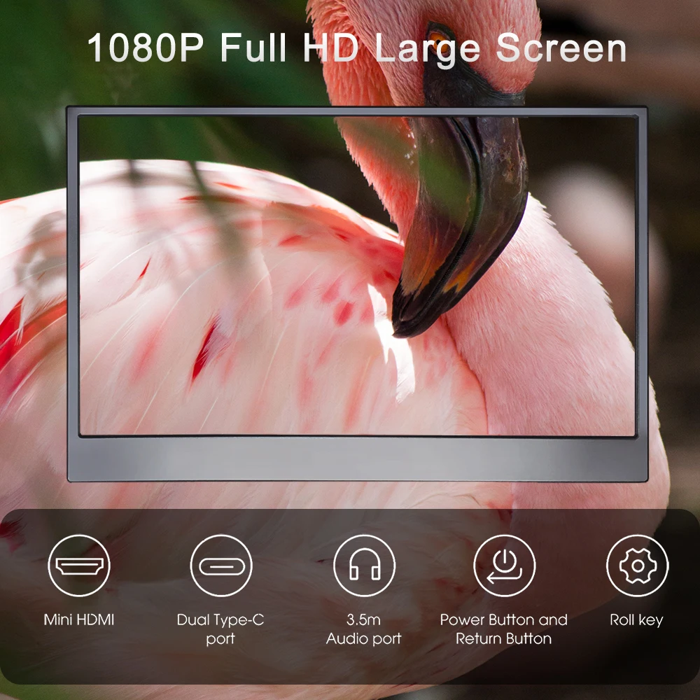 Factory 15.6 13.3 17 17.3 Inch 4K 144Hz Portable monitor pc portable gaming monitor 1920*1080 USB Type c portable screen monitor