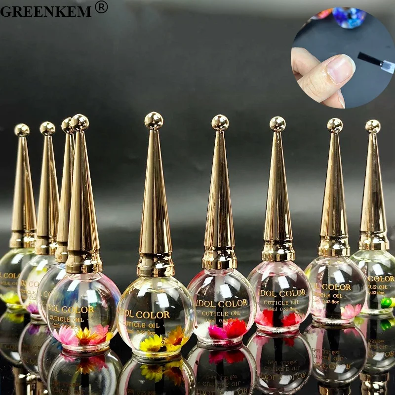 14 Smell Unique Brush Design Nail Care Dead Skin Remover Cuticle Oil Softener 15ml  Private Label Nail Cuticle Oil