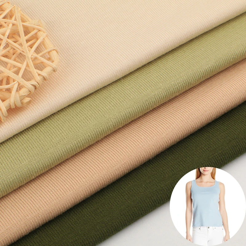 Stock Lot Raw Material Knitted 91% Rayon Viscose 9% Spandex Stretch Single Jersey Fabric For Dress T-shirt Clothing