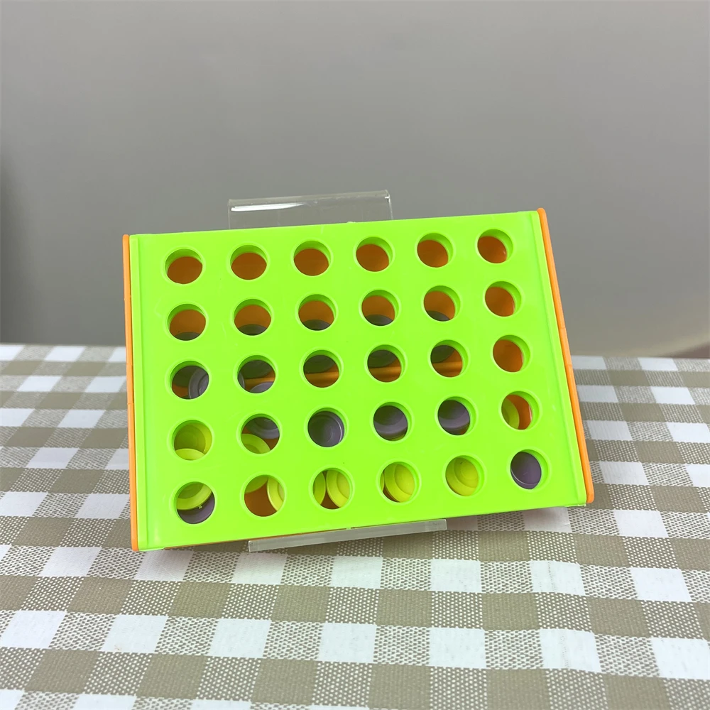 Children Portable Classic Tabletop Toys Plastic Chess Board Game Interaction Playing Mini 4 in a Row Connect Games