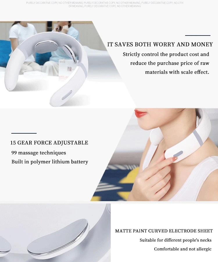 DQ-F2 Electronic Heat Massage Cushion Travel Plastic Cervical Vertebr Massage Instrument Travel Portable Vibrating Neck Massager