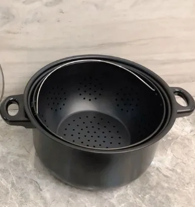 
Cooking Pot Basket Always Stays Upright Multifunction Greatest Cooking Stock Pot with Lid Cooking Pot Strainer 
