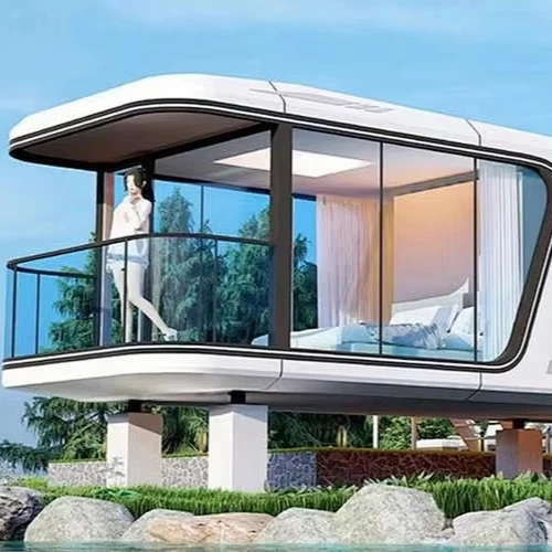2024 новый стиль контейнерные дома сборная космическая капсула E7 коттедж лодочный дом роскошный выставочный зал