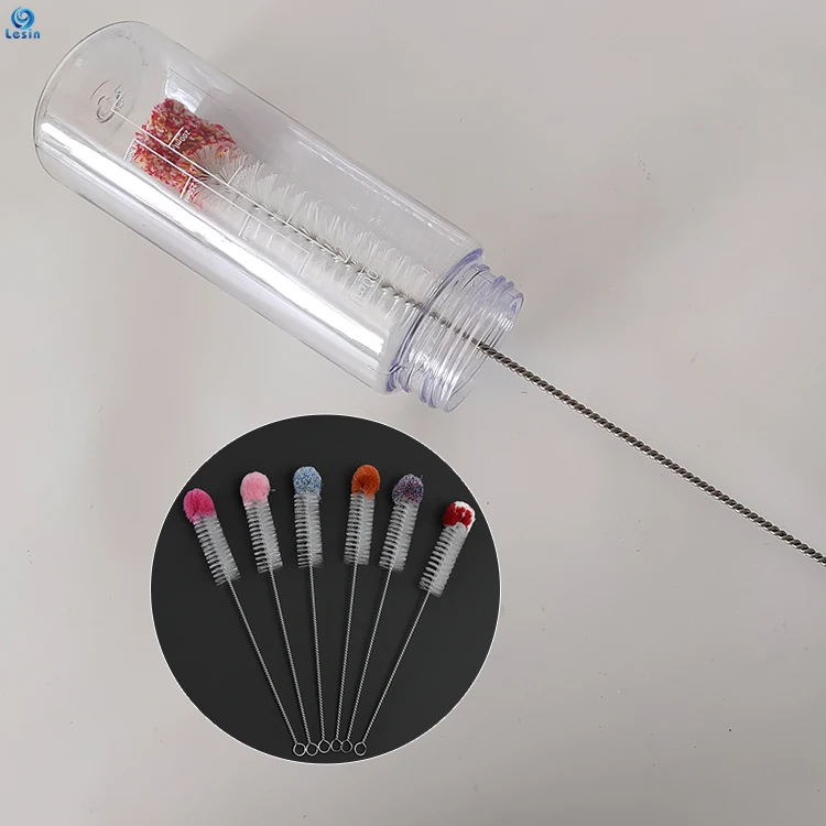 small glass bottle cleaning brush pure water bottle brush manual plastic bottle cleaner