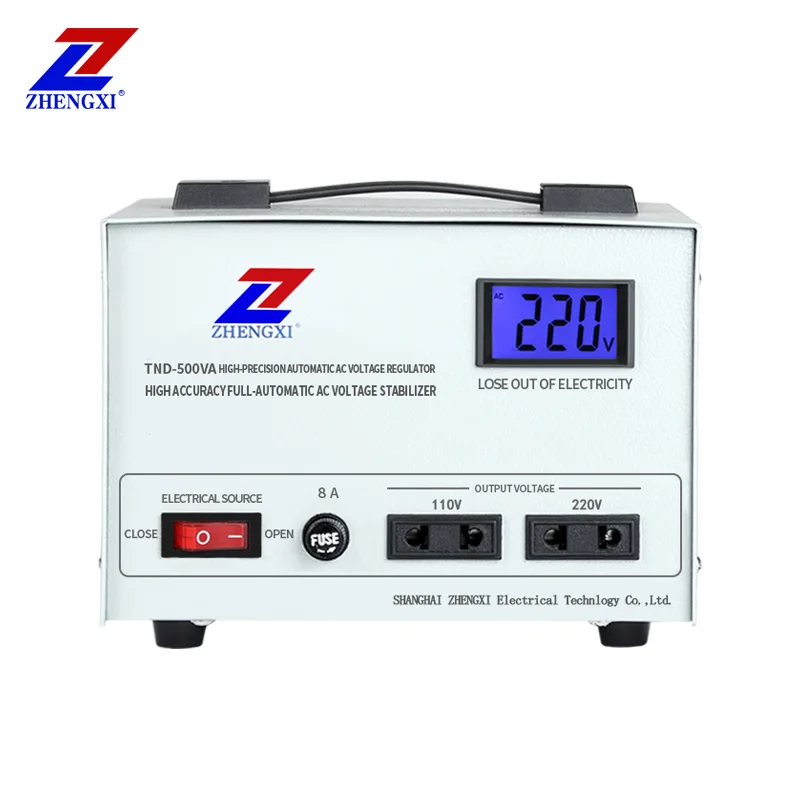 TND-0.5KVA With Digital Display Single phase AVR 220V and 110V SVC intelligence automatic AC Voltage stabilizer Regulator
