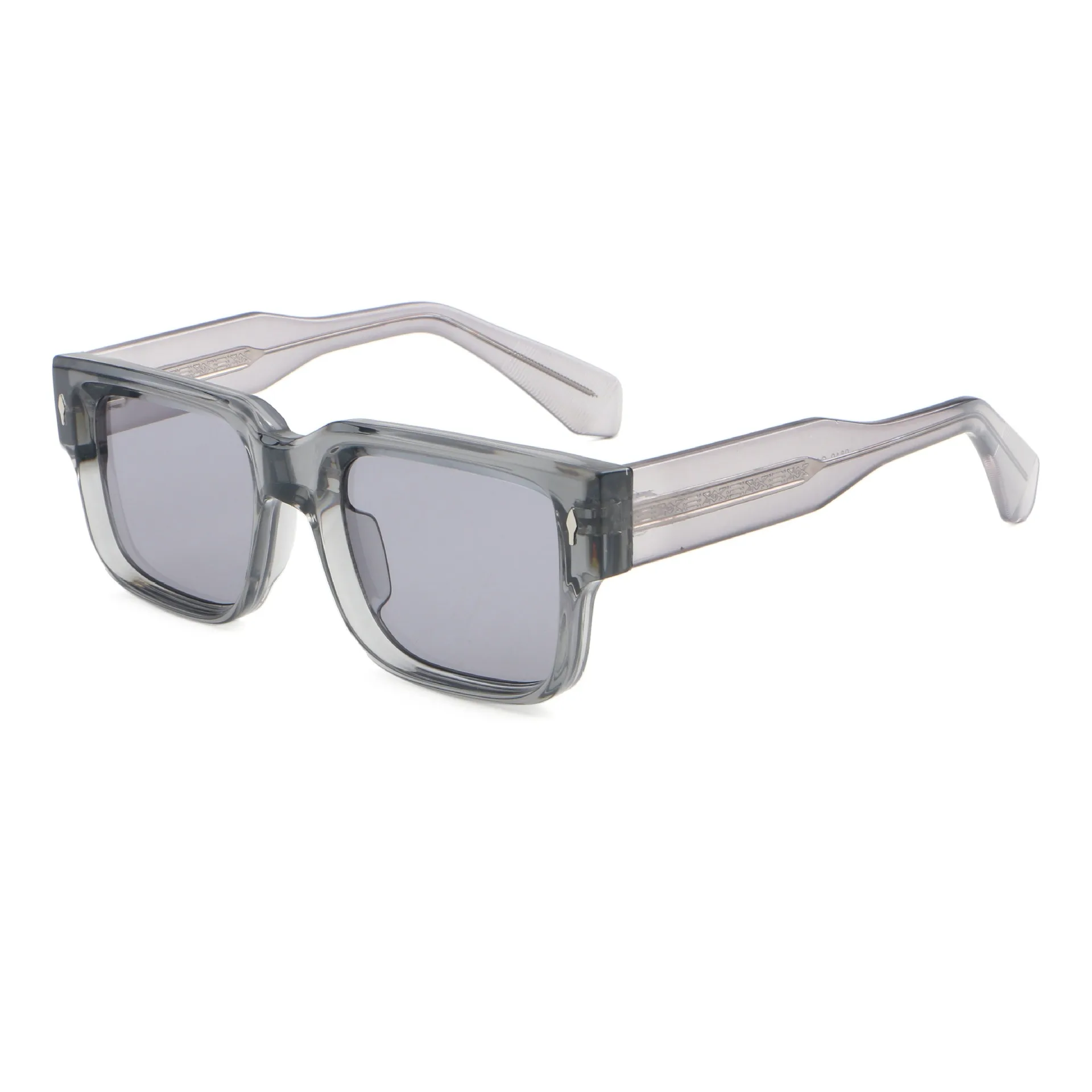 High Quality Popular PC lens square sunglasses CP Frames Thick Plastic fashion Sunglasses with Metal Pins