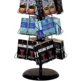 customized metal rotatable magazine notebook mini reading book display rack stand literature holder display rack