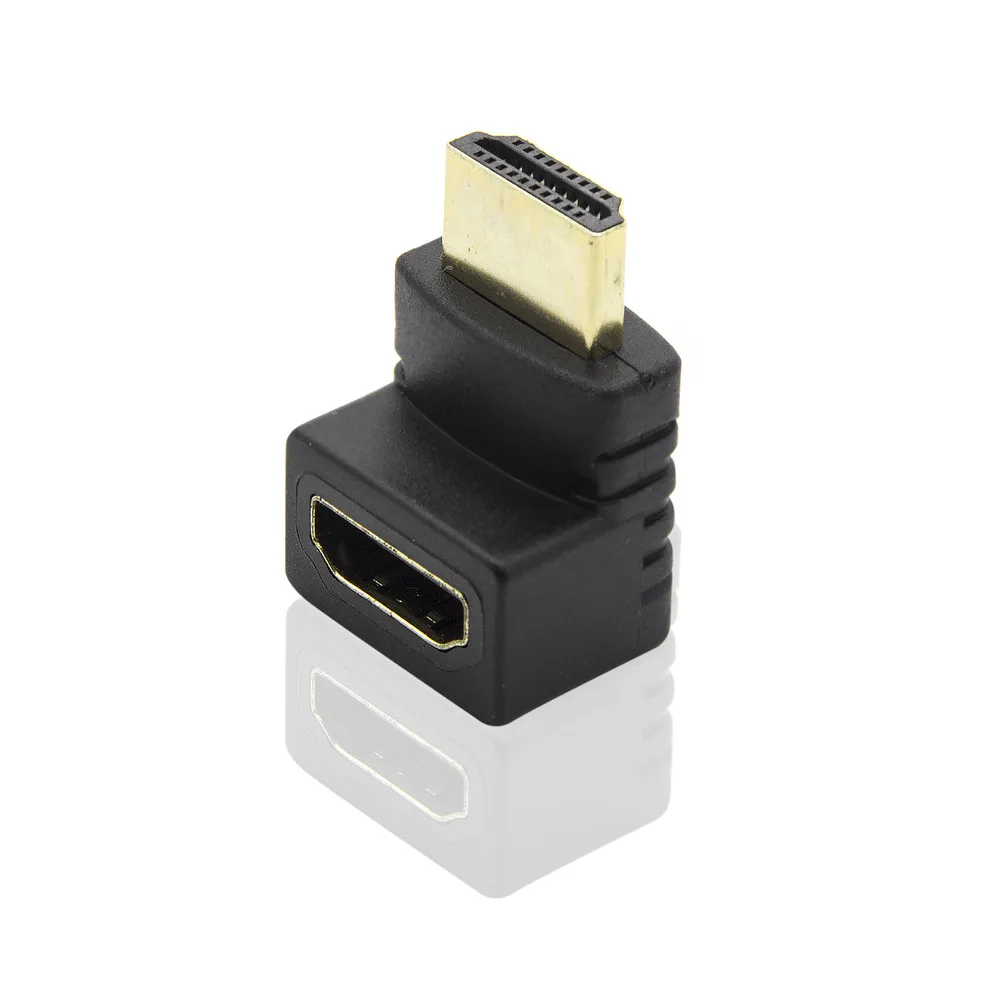 High quality 90 270 Degree Right Male To Female Converter Extender HDMI compatible Adapter For PS4 HDTV Projetor Laptop