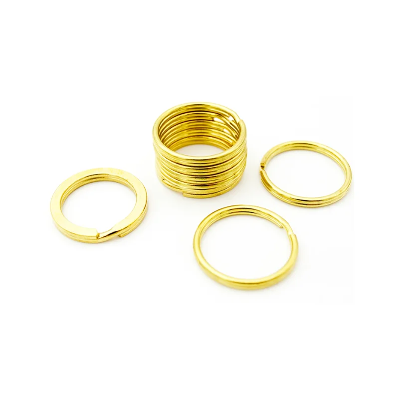 Solid Brass Split Rings 10mm-38mm Double Loop Keyring for key chain accessories