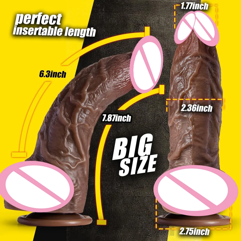 Huge Thick Dildo G-spot Stimulation Orgasm Curved Shaft Big Black Dildos Silicone Realistic Dildo Vagina Anal Sex Toys for Women