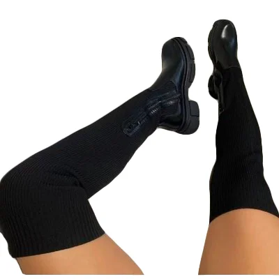 Designer Knee High Boots Fashion Pu Thigh High Boots Fashion Modern Ladies Thigh High Shoe Winter Boots Women Shoes