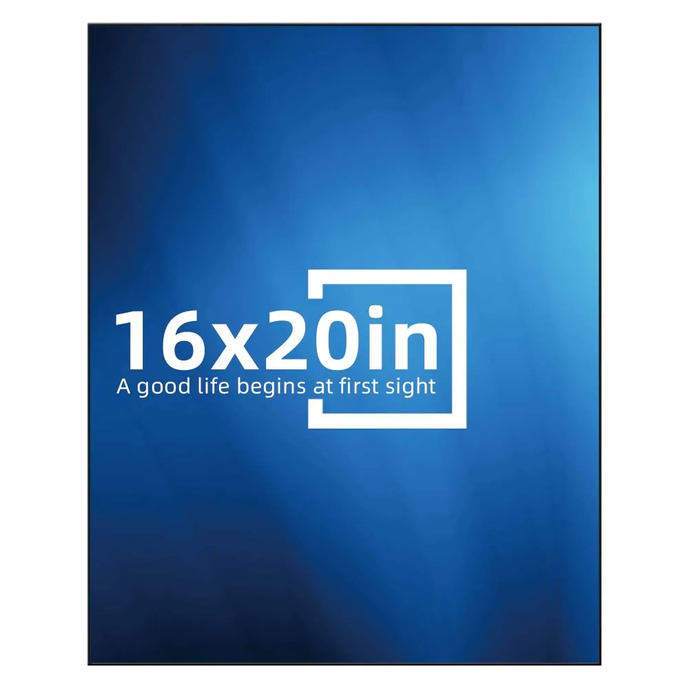 11x17 Front Loading Picture Frames Black Aluminum Pattern Poster Frame with Real Glass