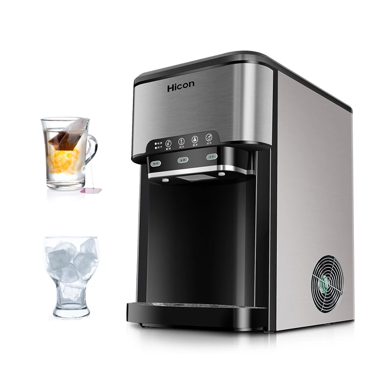 25kgs/24h Hot Selling Water Dispenser With Ice Maker Home Electric Ice Maker Making Machine With Water Dispenser