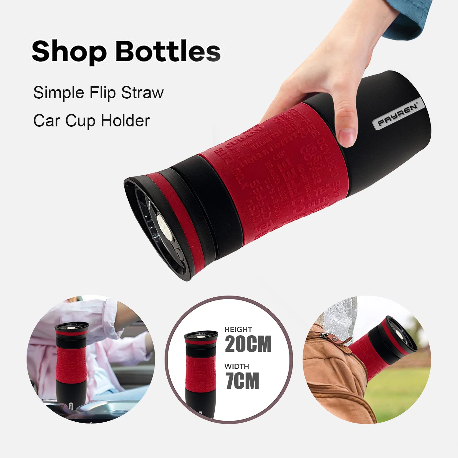 New Eco-Friendly 380ml Tumbler with Handle and Straw Lid Insulated Stainless Steel Custom Logo Travel Car Tumbler with Straw