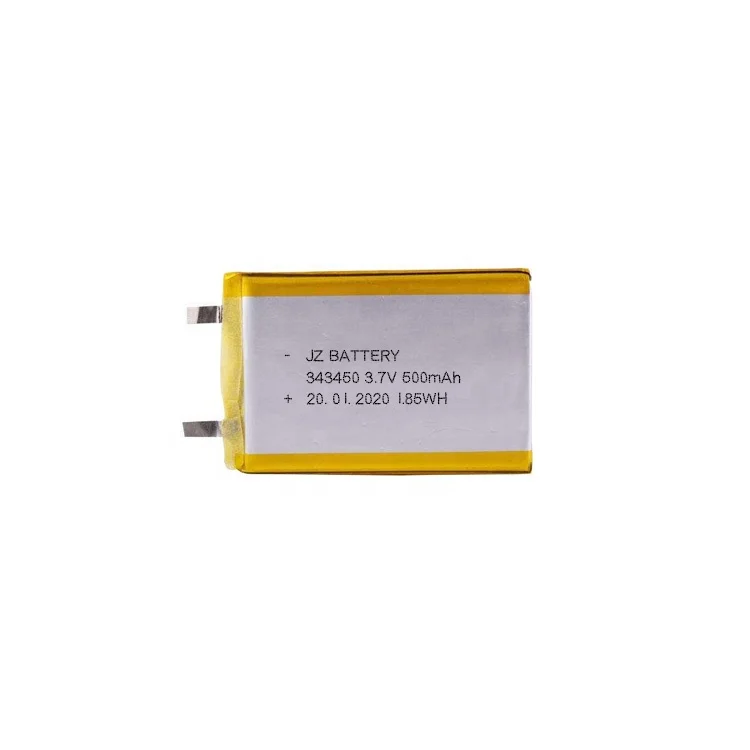 Rechargeable 602535 3.7V 500mAh pouch lithium ion polymer battery