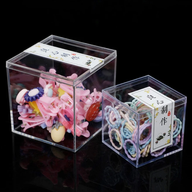 Wholesale Transparent Square Dessert Disposable Candy Plastic Food Biscuit Packaging Boxes Big Volume Clear Plastic Candy Box