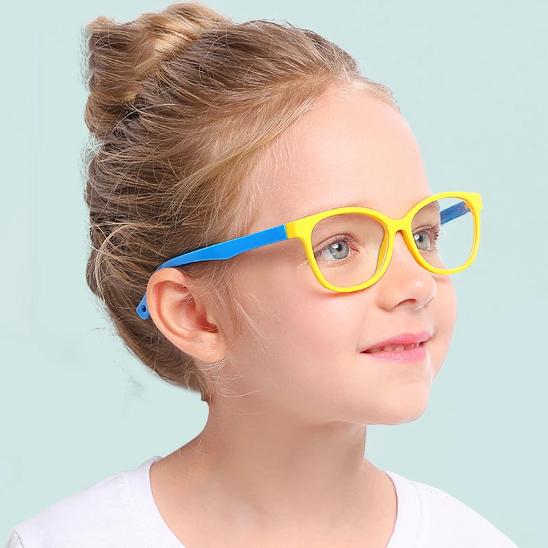 Newly fashion Kids optical eyewear glasses high quality silicone anti blue light glasses