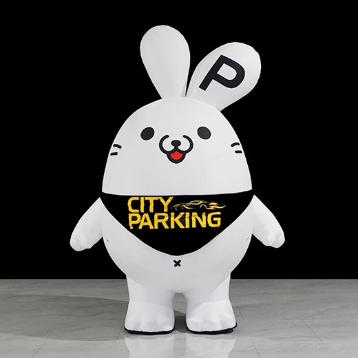 Custom design giant advertising inflatable animal mascot cartoon white rabbit costume for decoration