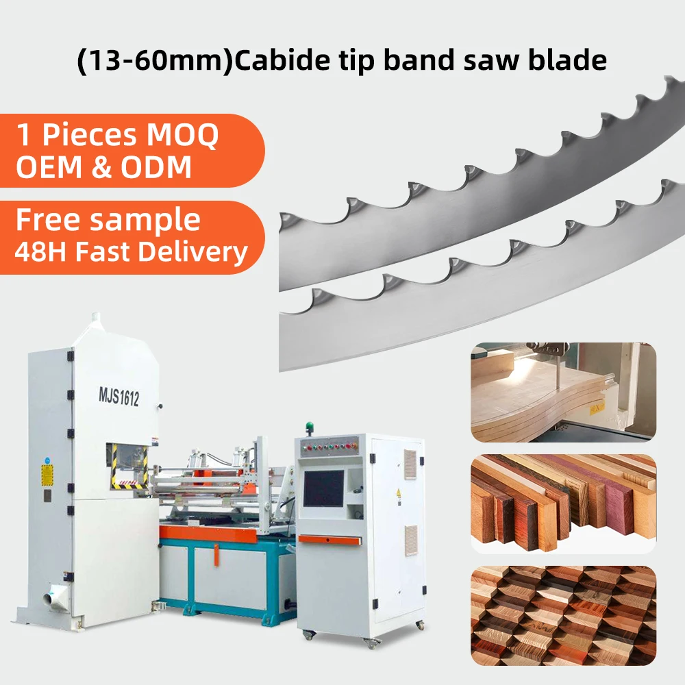 TCT saw blade 3/4 Inch x 2TPI woodworking band saw blade for all vertical band saw and CNC machines